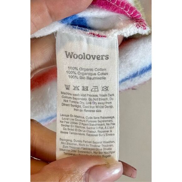 Woolovers Striped Organic Cotton Half Zip Sweatshirt Women's Crewneck Large - Picture 11 of 15